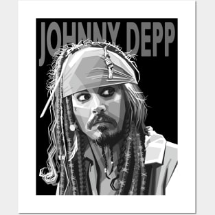Johnny Depp Grey Posters and Art